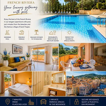 Tropez Superbe Climatisee Piscine Parking Terrasse 圣特罗佩